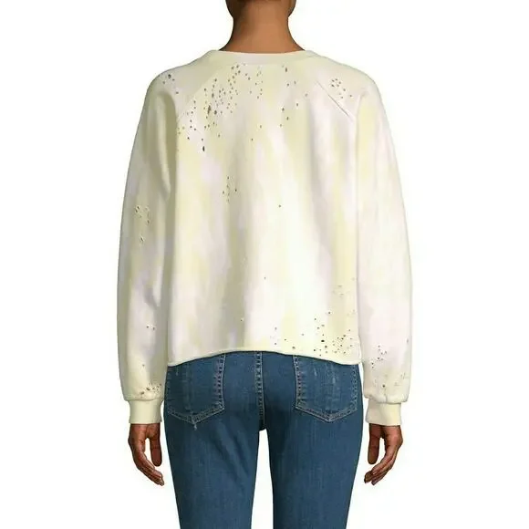 GENERATION LOVE Andrews yellow tie dye cut out sweatshirt pullover Size S NEW - Picture 5 of 11